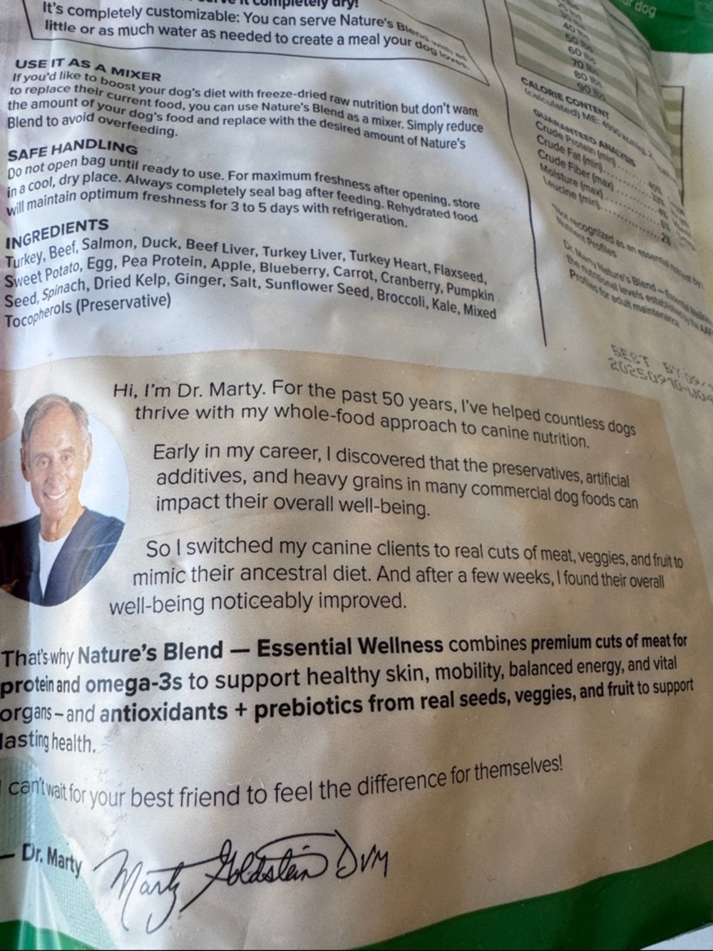 DR. MARTY Nature's Blend Biologically Balanced Nutrition Freeze-Dried Dog Food - Picture 5 of 11